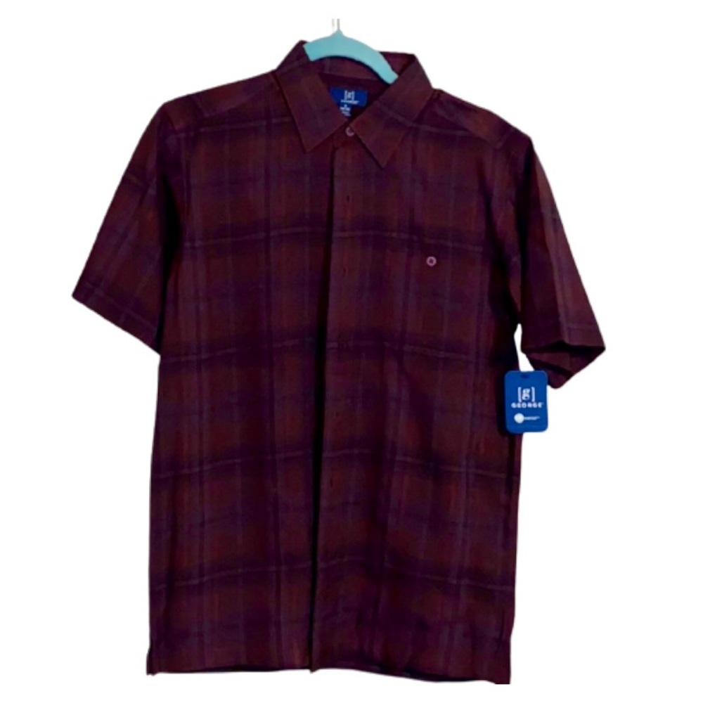 George Maroon Button Down Shirt